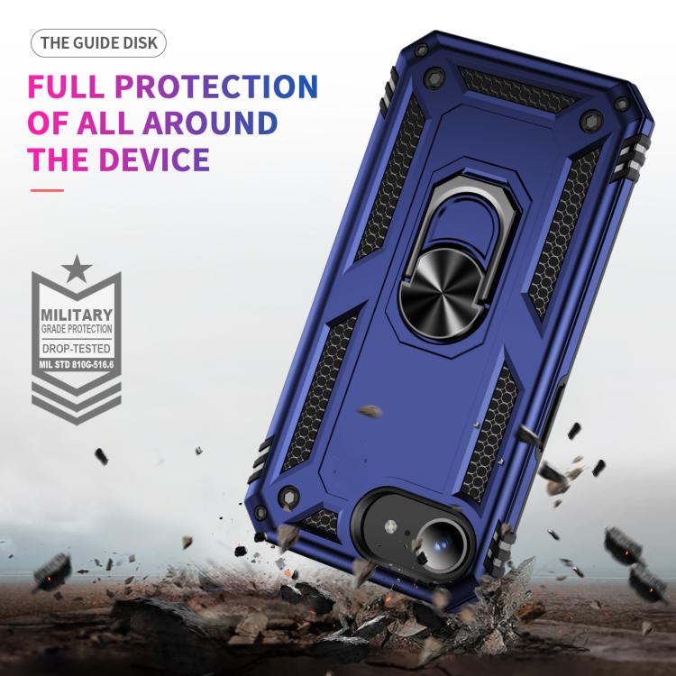 For iPhone 17e / 16e Shockproof TPU Hybrid PC Phone Case with Holder