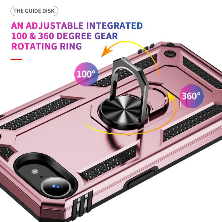 For iPhone 17e / 16e Shockproof TPU Hybrid PC Phone Case with Holder