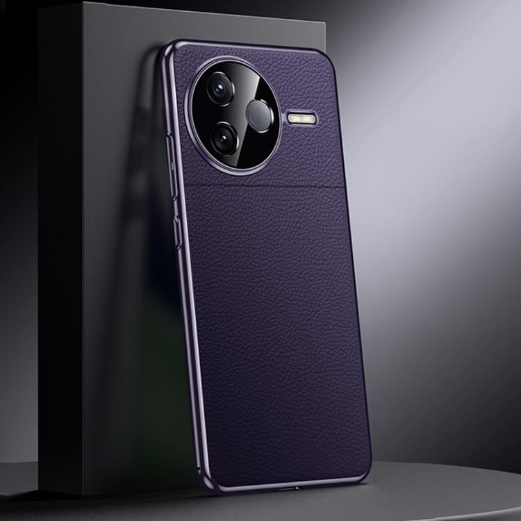 For Redmi K80 Genuine Leather PC Phone Case