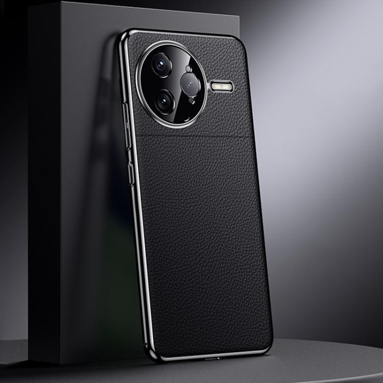 For Redmi K80 Pro Genuine Leather PC Phone Case
