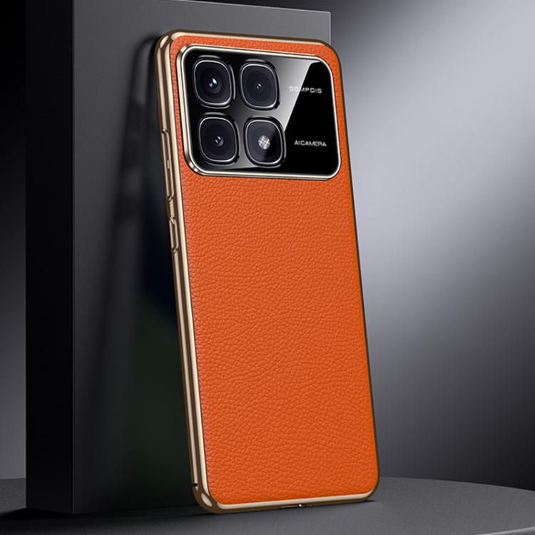 For Redmi K70 Genuine Leather PC Phone Case