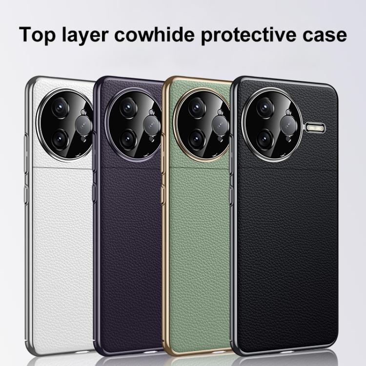 For Redmi K80 Pro Genuine Leather PC Phone Case
