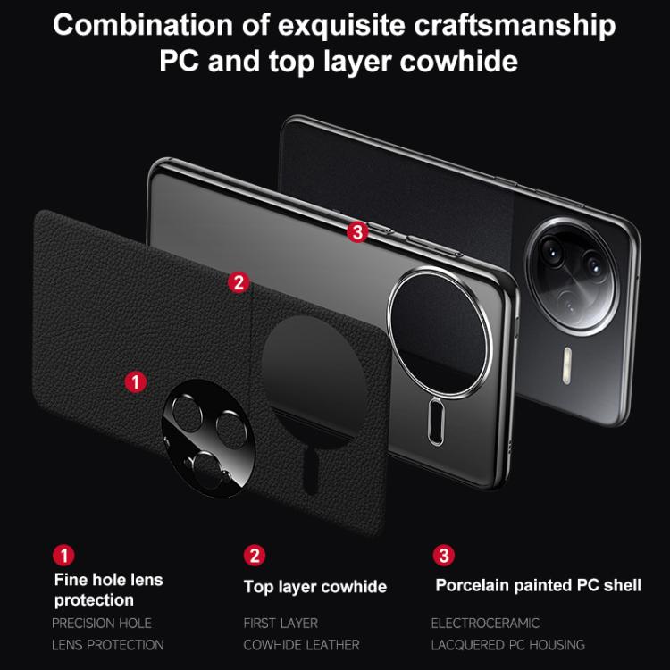 For Redmi K70 Genuine Leather PC Phone Case