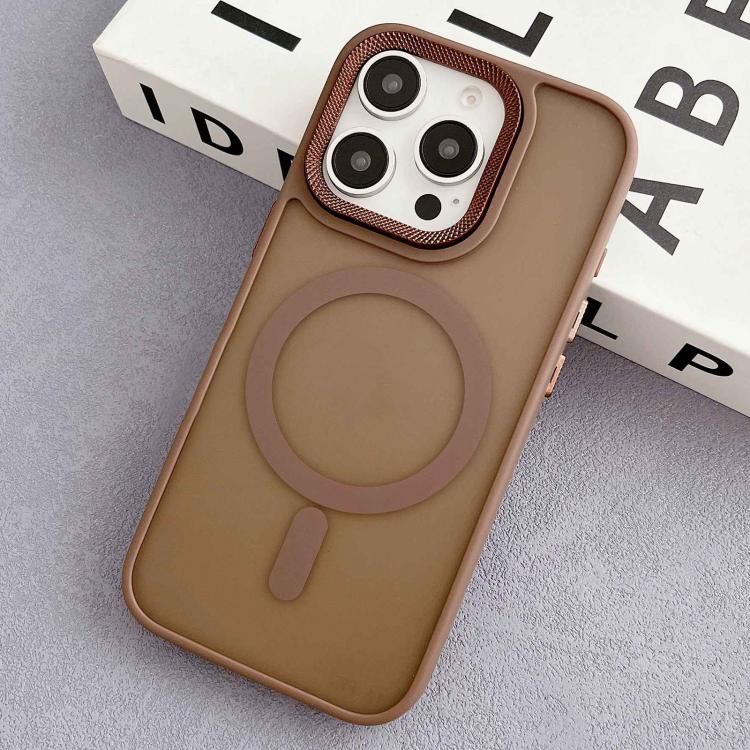 For iPhone 14 Pro Diamond Lens Frame PC Hybrid TPU MagSafe Phone Case