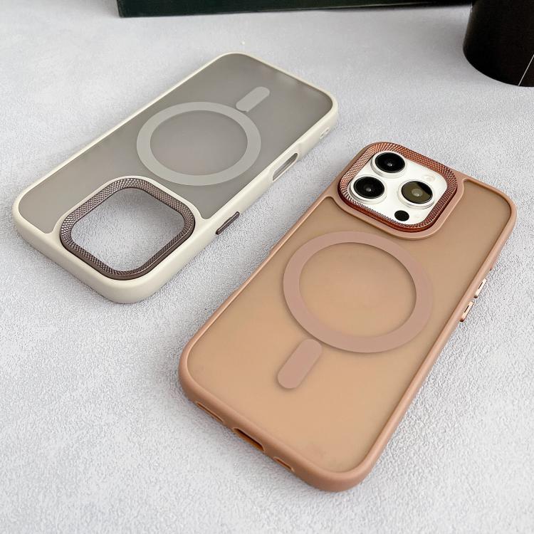 For iPhone 12 Pro Max Diamond Lens Frame PC Hybrid TPU MagSafe Phone Case
