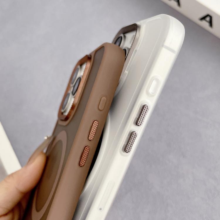 For iPhone 14 Pro Diamond Lens Frame PC Hybrid TPU MagSafe Phone Case