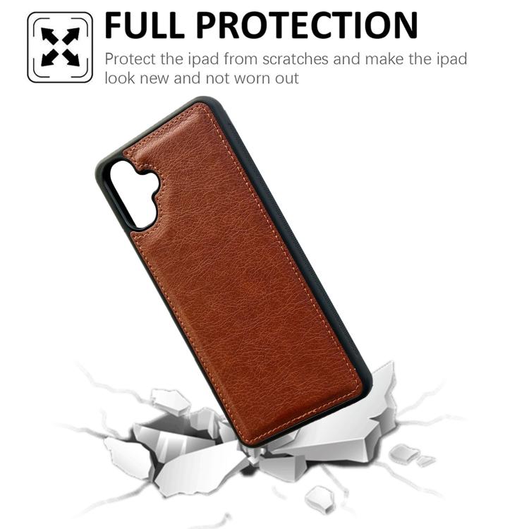 For Samsung Galaxy A06 Cowhide Texture Back Cover Phone Case