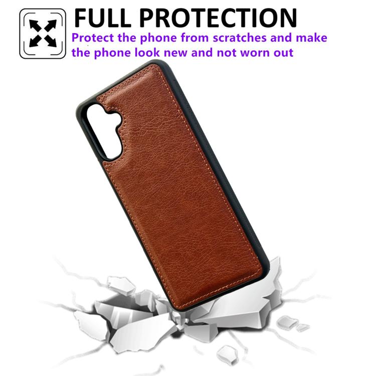 For Samsung Galaxy A36 5G Cowhide Texture Back Cover Phone Case