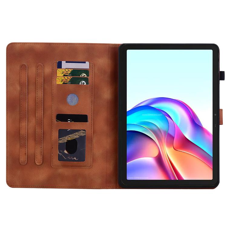 For Tecno Megapad 11 Lily Embossed Leather Tablet Case