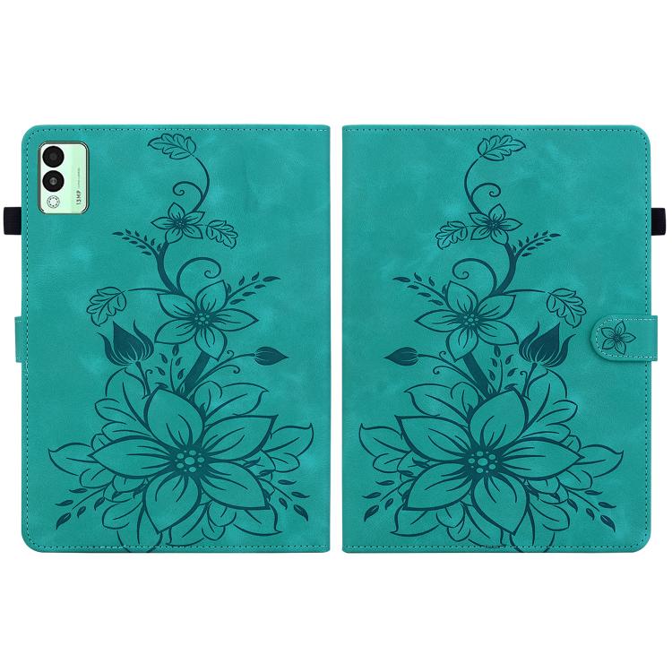 For Tecno Megapad 11 Lily Embossed Leather Tablet Case