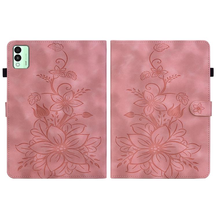 For Tecno Megapad 11 Lily Embossed Leather Tablet Case