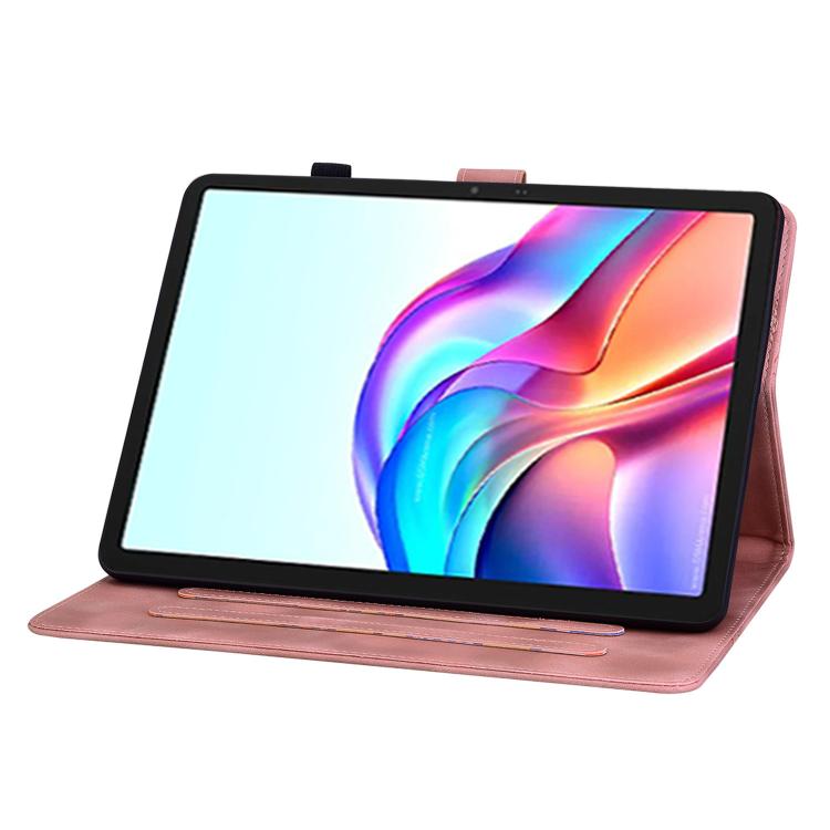 For Tecno Megapad 11 Lily Embossed Leather Tablet Case