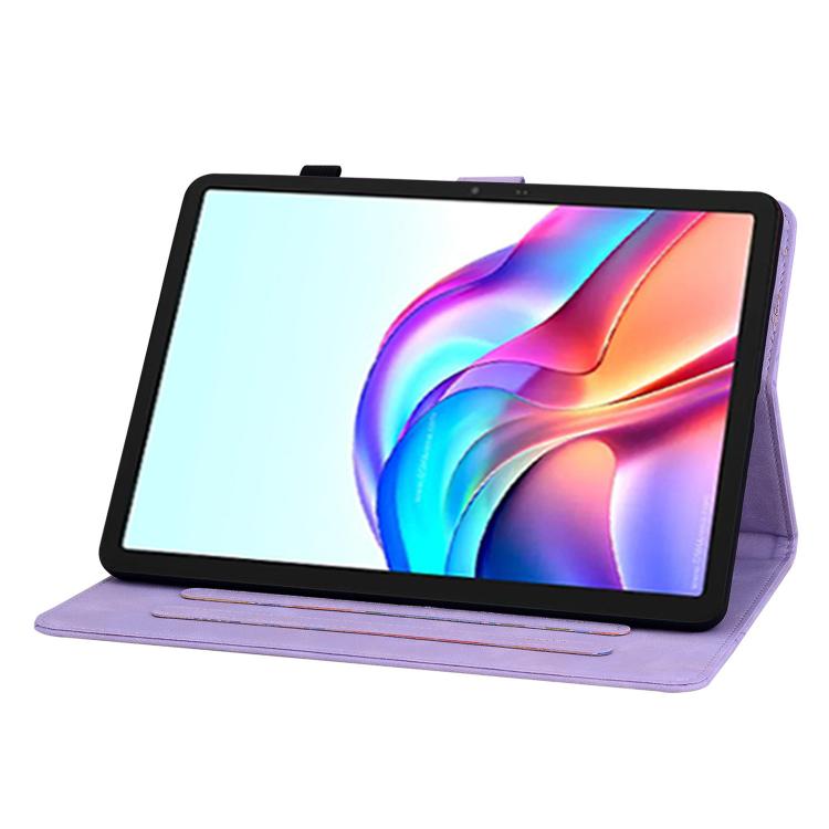 For Tecno Megapad 11 Lily Embossed Leather Tablet Case