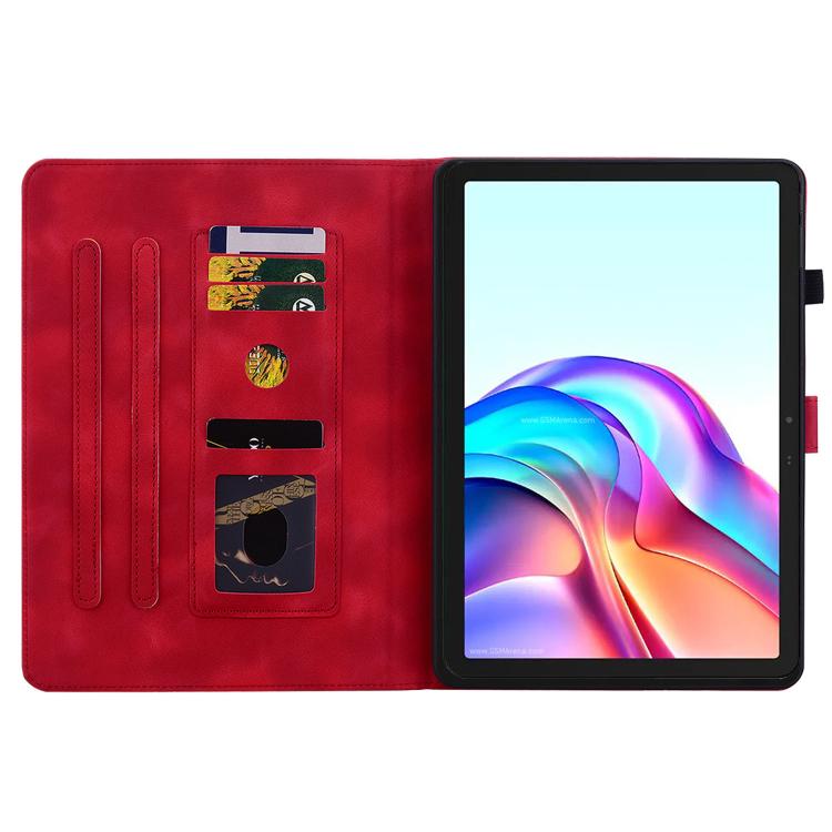 For Tecno Megapad 11 Lily Embossed Leather Tablet Case