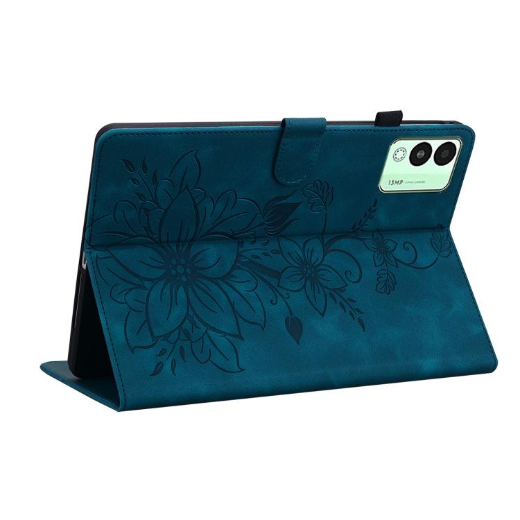 For Tecno Megapad 11 Lily Embossed Leather Tablet Case