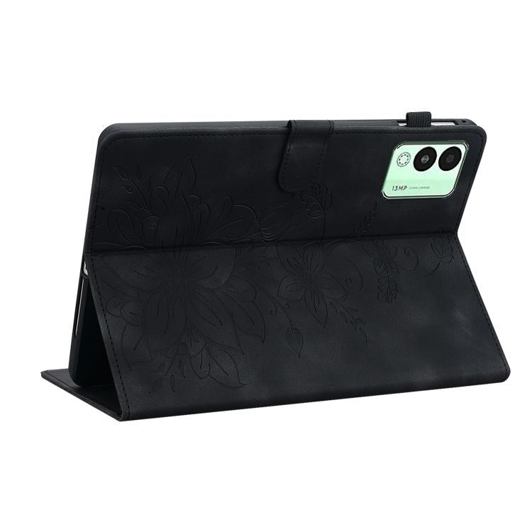 For Tecno Megapad 11 Lily Embossed Leather Tablet Case