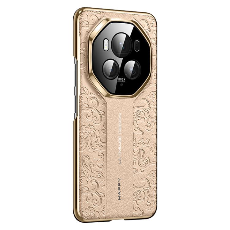 For Honor Magic6 Pro Cloud Dragon Pattern Plain Leather PC Phone Case