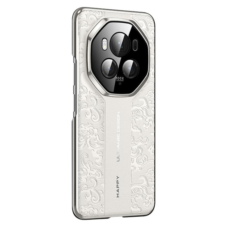 For Honor Magic6 Pro Cloud Dragon Pattern Plain Leather PC Phone Case