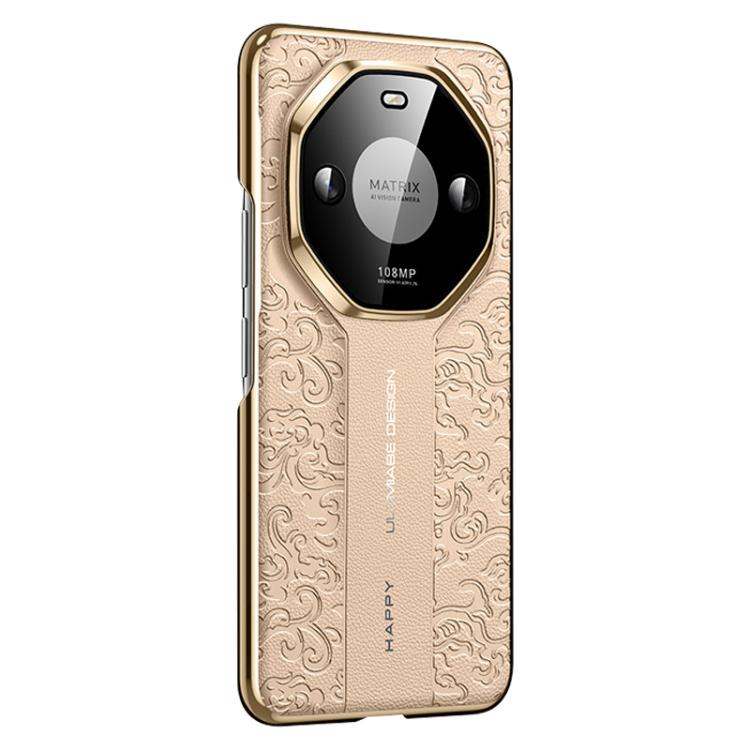 For Honor X50 Pro Cloud Dragon Pattern Plain Leather PC Phone Case
