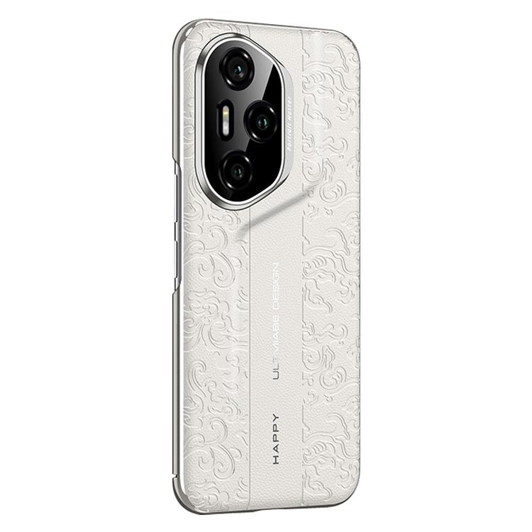 For Honor 300 Pro Cloud Dragon Pattern Plain Leather PC Phone Case