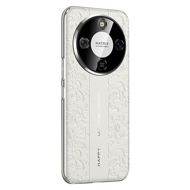 For Honor X70 5G Cloud Dragon Pattern Plain Leather PC Phone Case