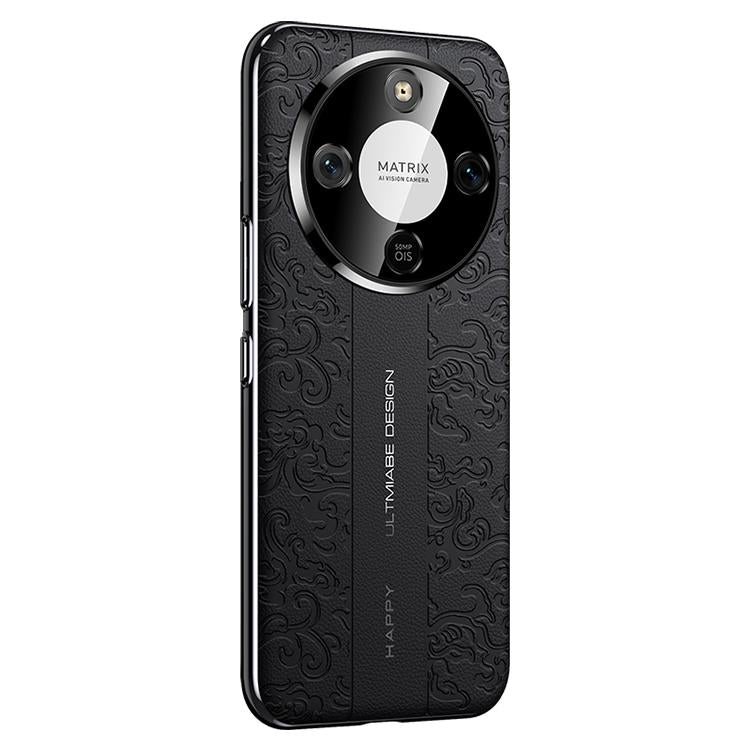 For Honor X70 5G Cloud Dragon Pattern Plain Leather PC Phone Case