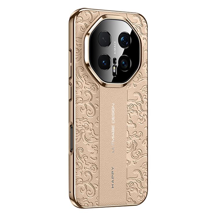 For Honor Magic8 Pro Cloud Dragon Pattern Plain Leather PC Phone Case