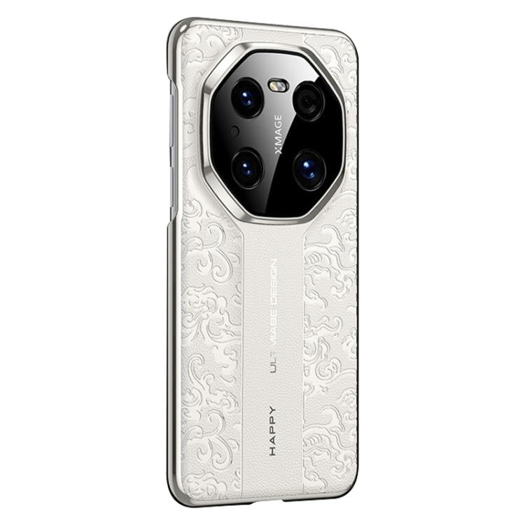 For Huawei Mate 40 Pro Cloud Dragon Pattern Plain Leather PC Phone Case