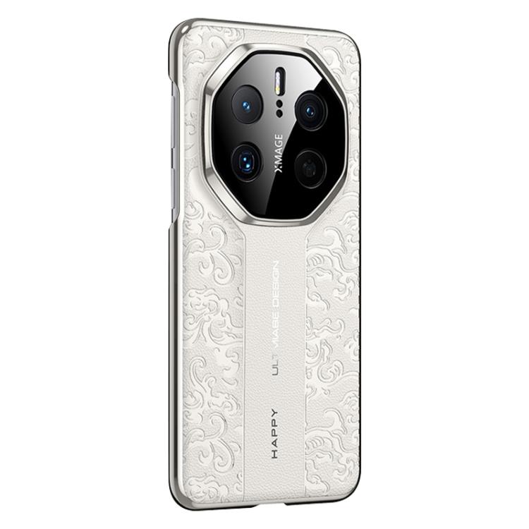 For Huawei Mate 50 RS Porsche Design Cloud Dragon Pattern Plain Leather PC Phone Case