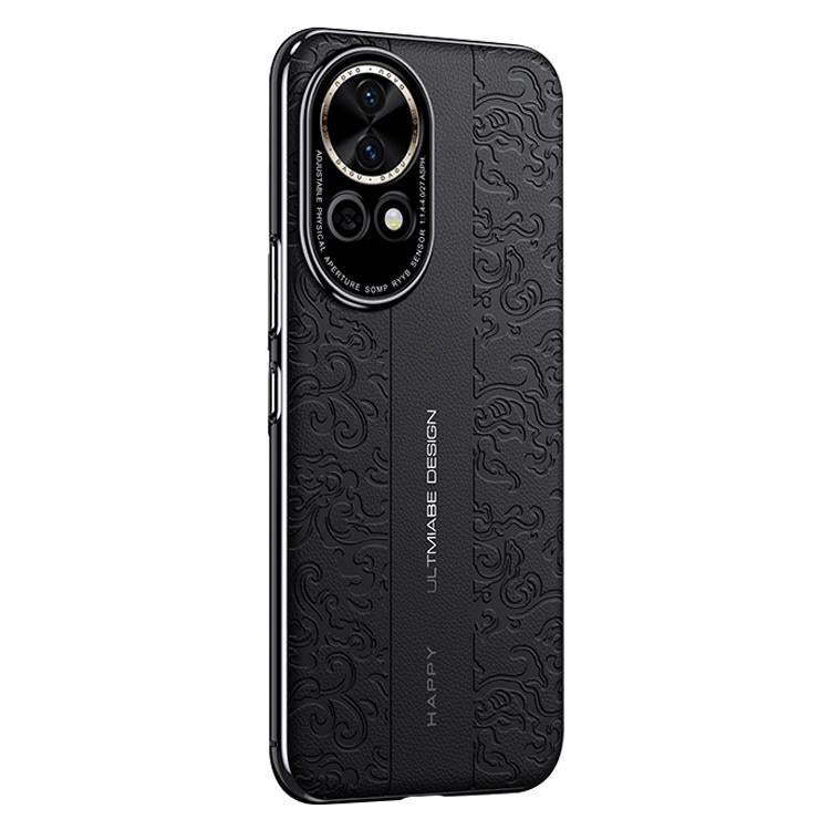 For Huawei nova 13 Cloud Dragon Pattern Plain Leather PC Phone Case