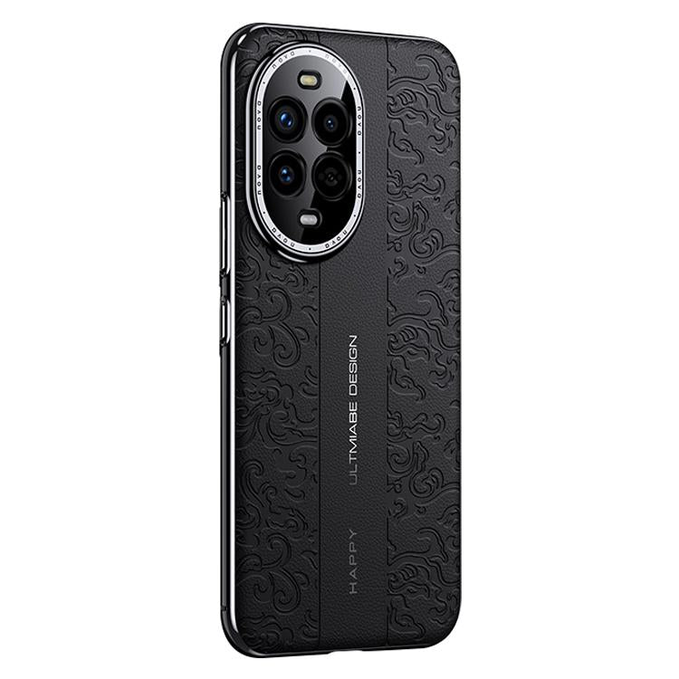 For Huawei nova 13 Pro Cloud Dragon Pattern Plain Leather PC Phone Case
