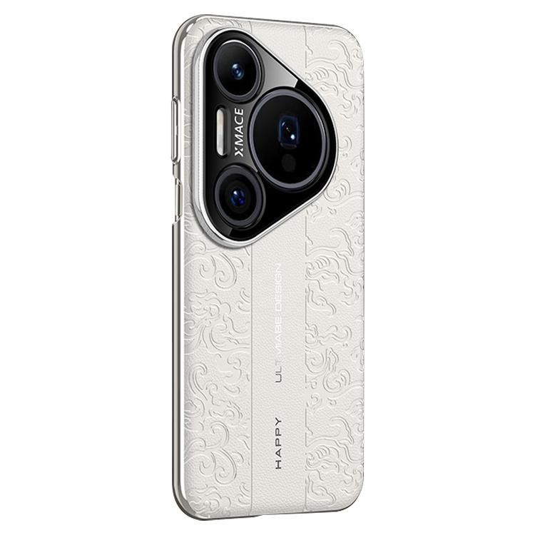 For Huawei Pura 80 Ultra 5G Cloud Dragon Pattern Plain Leather PC Phone Case