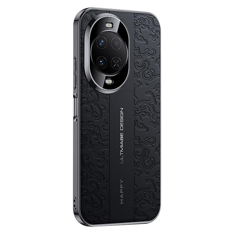 For Huawei nova 15 Cloud Dragon Pattern Plain Leather PC Phone Case