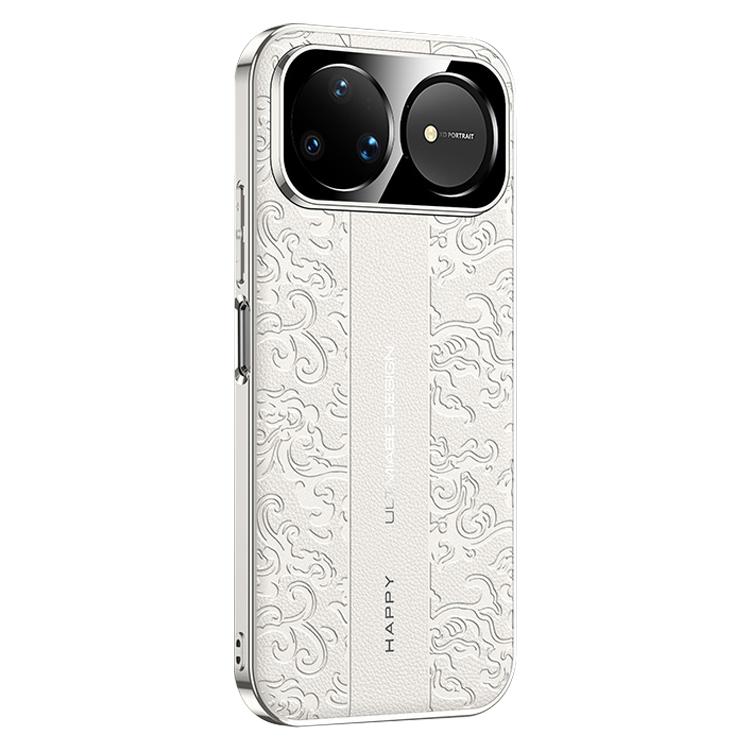 For Huawei nova 15 Ultra Cloud Dragon Pattern Plain Leather PC Phone Case