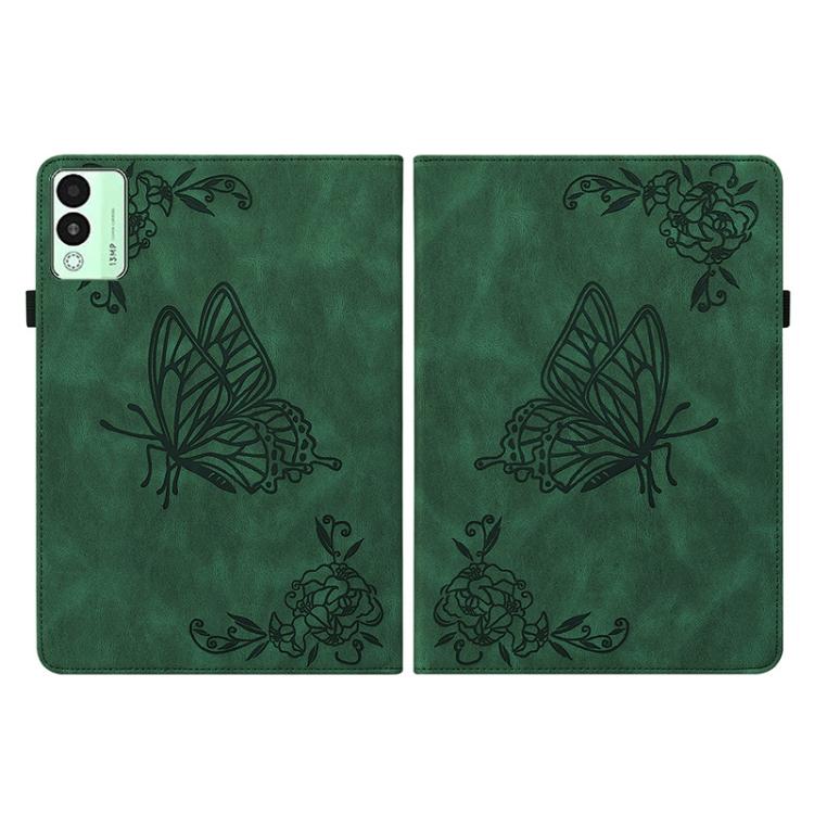 For Tecno Megapad 11 Butterfly Flower Embossed Leather Tablet Case