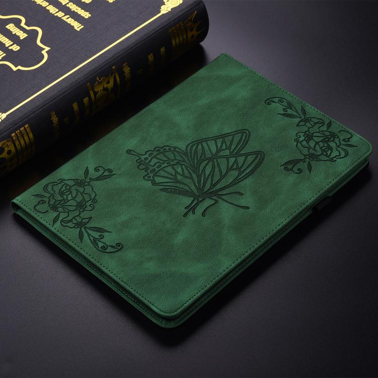 For Tecno Megapad 11 Butterfly Flower Embossed Leather Tablet Case