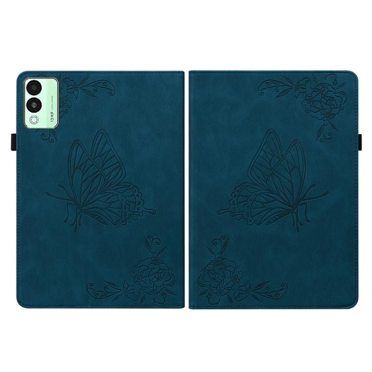 For Tecno Megapad 11 Butterfly Flower Embossed Leather Tablet Case