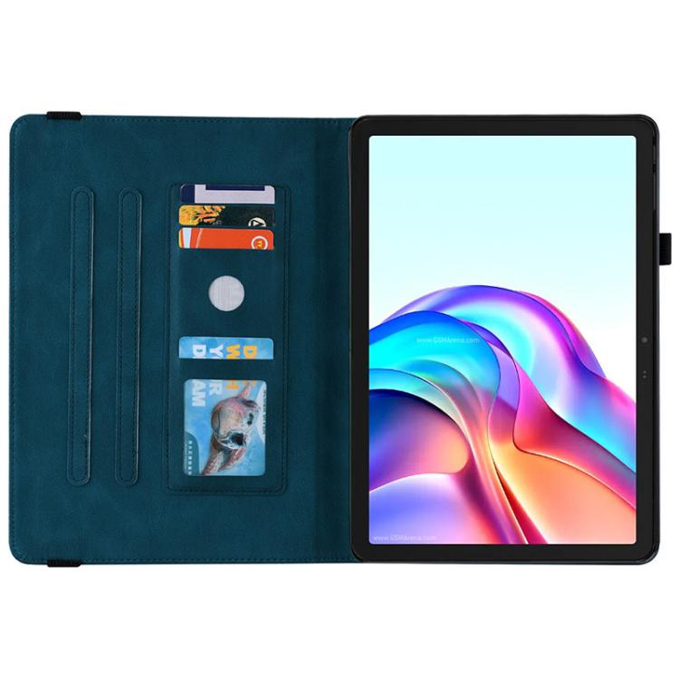 For Tecno Megapad 11 Butterfly Flower Embossed Leather Tablet Case
