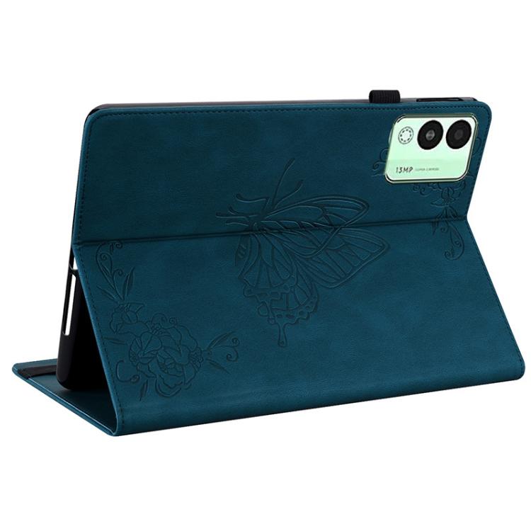 For Tecno Megapad 11 Butterfly Flower Embossed Leather Tablet Case