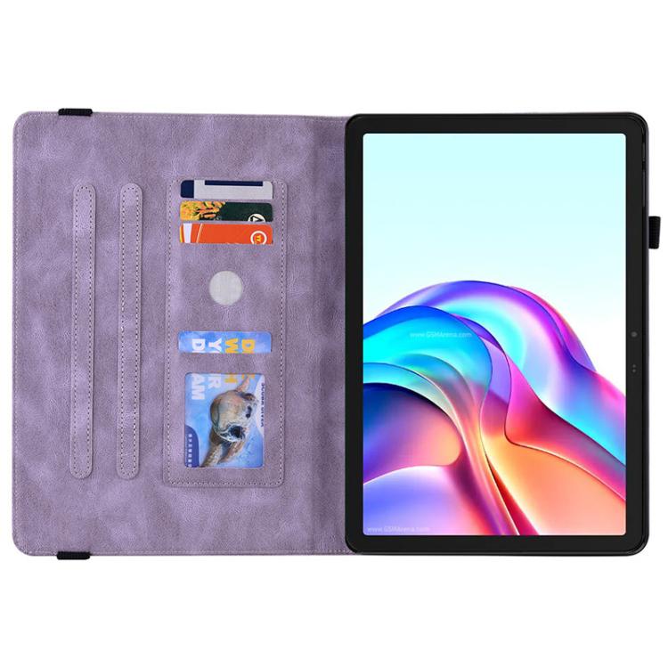 For Tecno Megapad 11 Butterfly Flower Embossed Leather Tablet Case