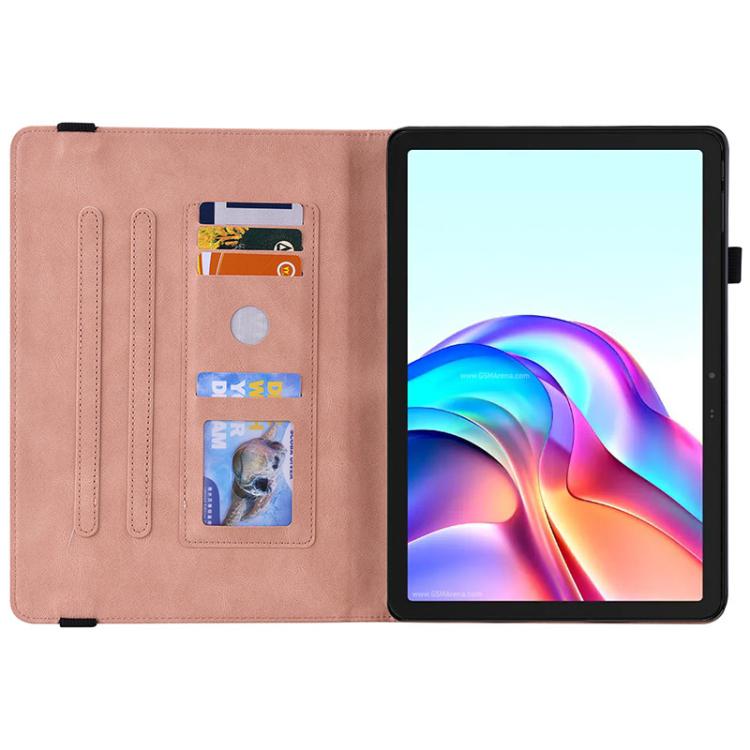 For Tecno Megapad 11 Butterfly Flower Embossed Leather Tablet Case