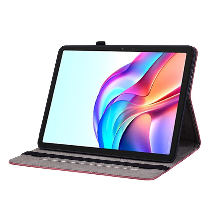 For Tecno Megapad 11 Butterfly Rose Embossed Leather Tablet Case