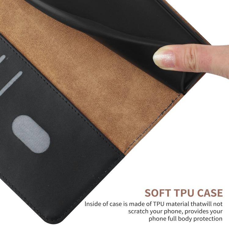 For Xiaomi Poco X7 Pro Genuine Leather Fingerprint-proof Flip Phone Case