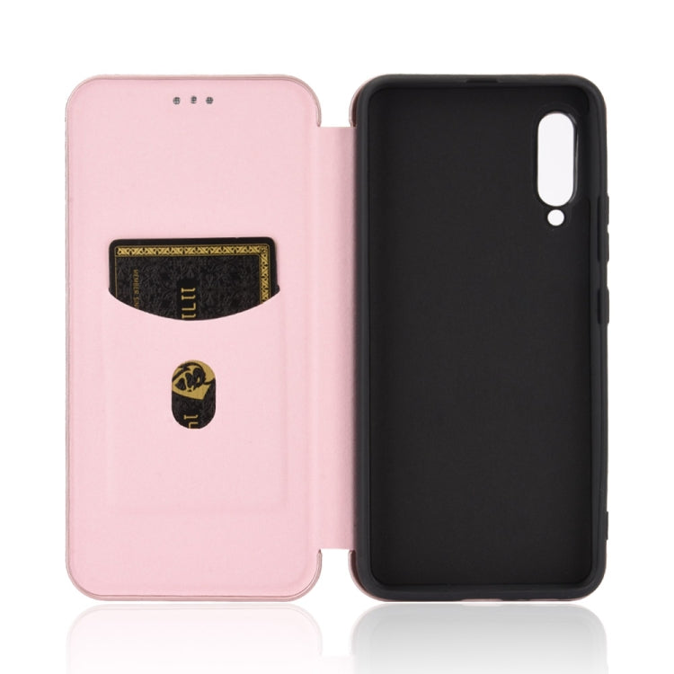 For Samsung Galaxy A90 5G Carbon Fiber Texture Horizontal Flip TPU + PC + PU Leather Case with Rope & Card Slot