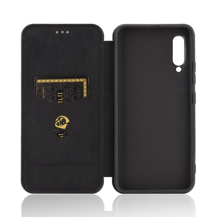 For Samsung Galaxy A90 5G Carbon Fiber Texture Horizontal Flip TPU + PC + PU Leather Case with Rope & Card Slot