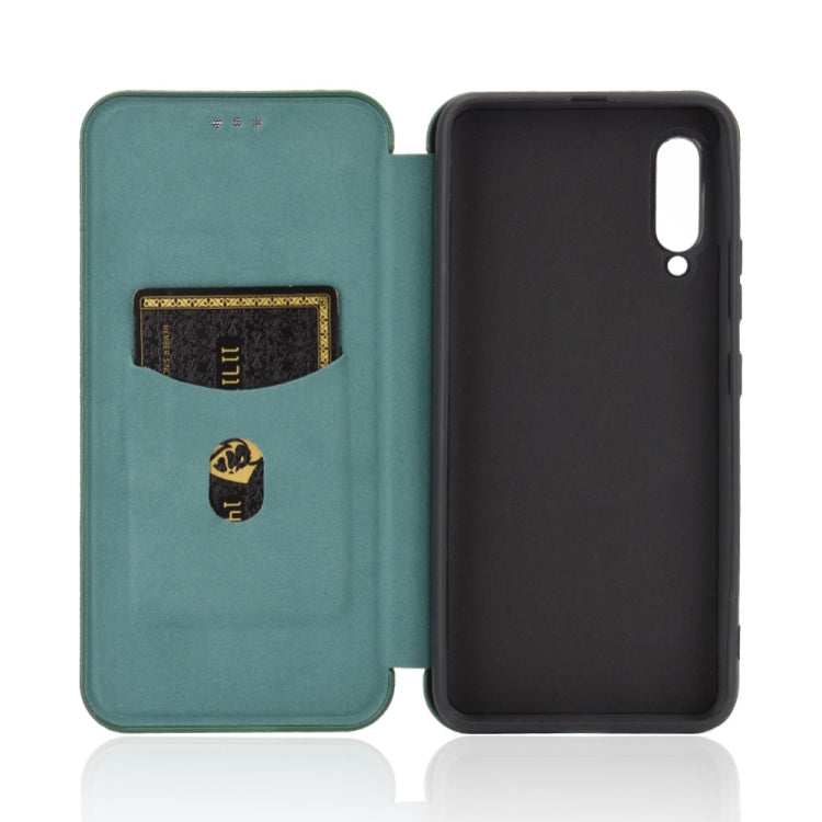 For Samsung Galaxy A90 5G Carbon Fiber Texture Horizontal Flip TPU + PC + PU Leather Case with Rope & Card Slot
