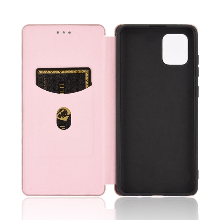 For Samsung Galaxy A81 / M60s / Note 10 Lite Carbon Fiber Texture Horizontal Flip TPU + PC + PU Leather Case with Rope & Card Slot