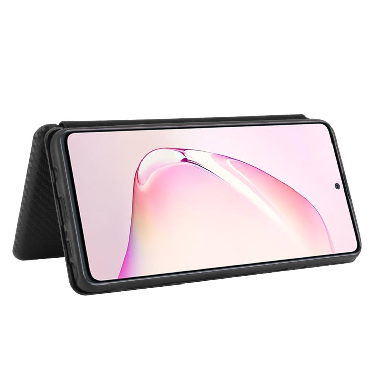 For Samsung Galaxy A81 / M60s / Note 10 Lite Carbon Fiber Texture Horizontal Flip TPU + PC + PU Leather Case with Rope & Card Slot