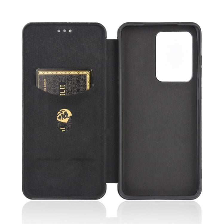 For Samsung Galaxy S20 Ultra Carbon Fiber Texture Horizontal Flip TPU + PC + PU Leather Case with Rope & Card Slot