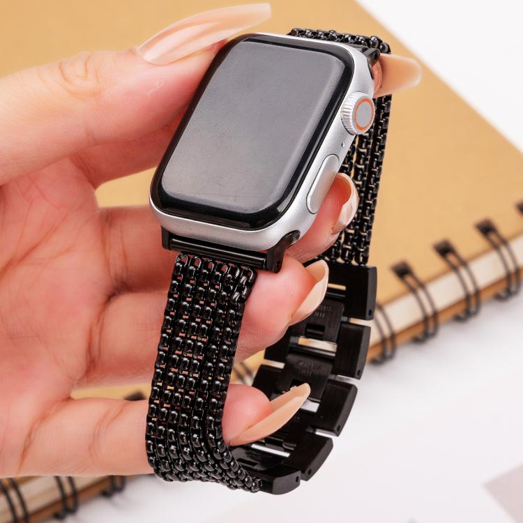 For Apple Watch 46mm / 49mm / 45mm / 44mm 6-Chain Stainless Steel Watch Band